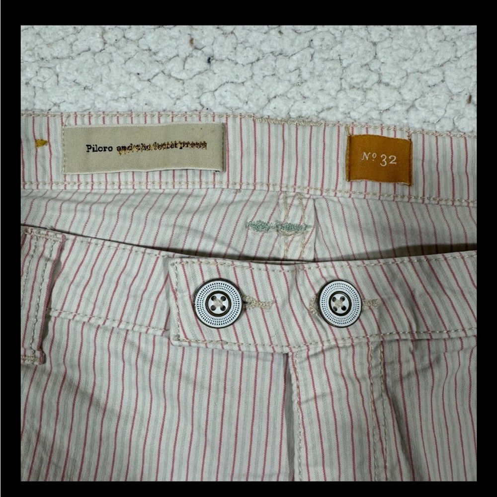 Pilcro the Letterpress Womens Pinstriped Cropped Pants Size 32 Preppy - Picture 5 of 5